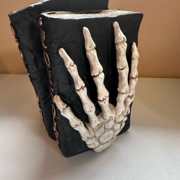Skeleton Book Halloween Spooky Spells Decor - Picture 3 of 6
